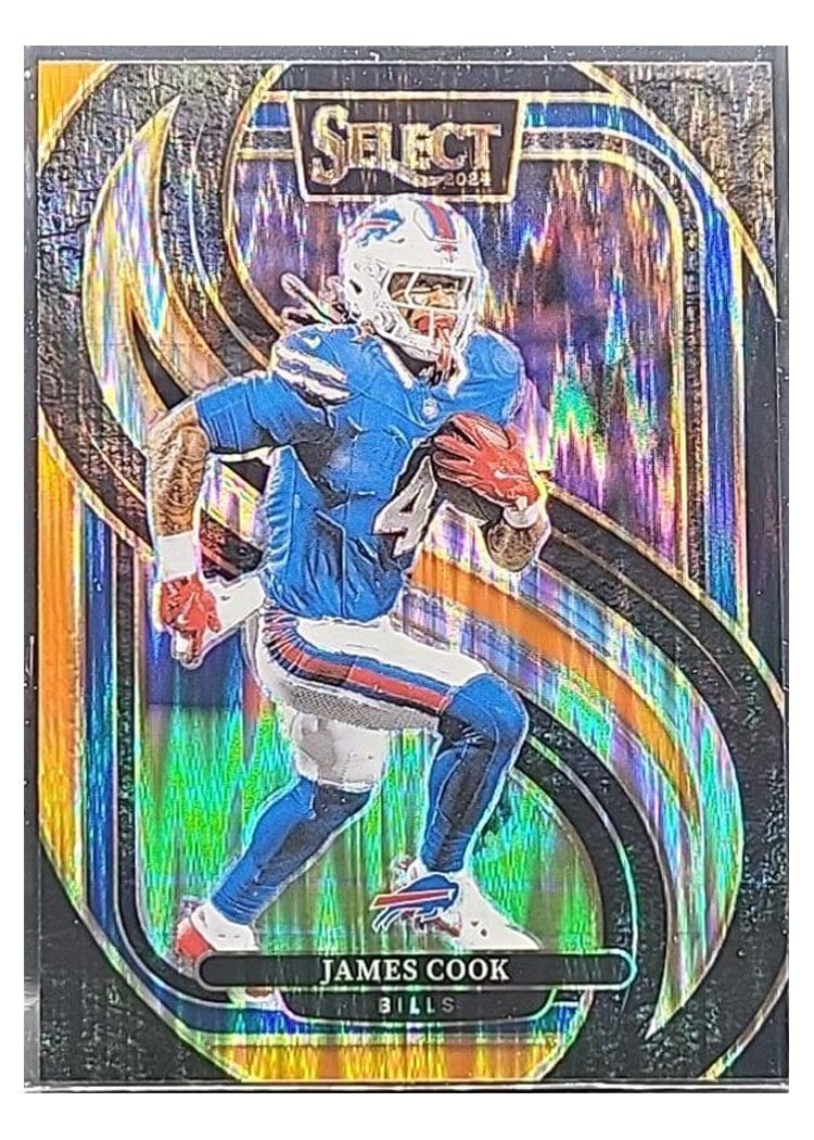2024 Panini Select Base Set James Cook Black Prizm Shock #167 card