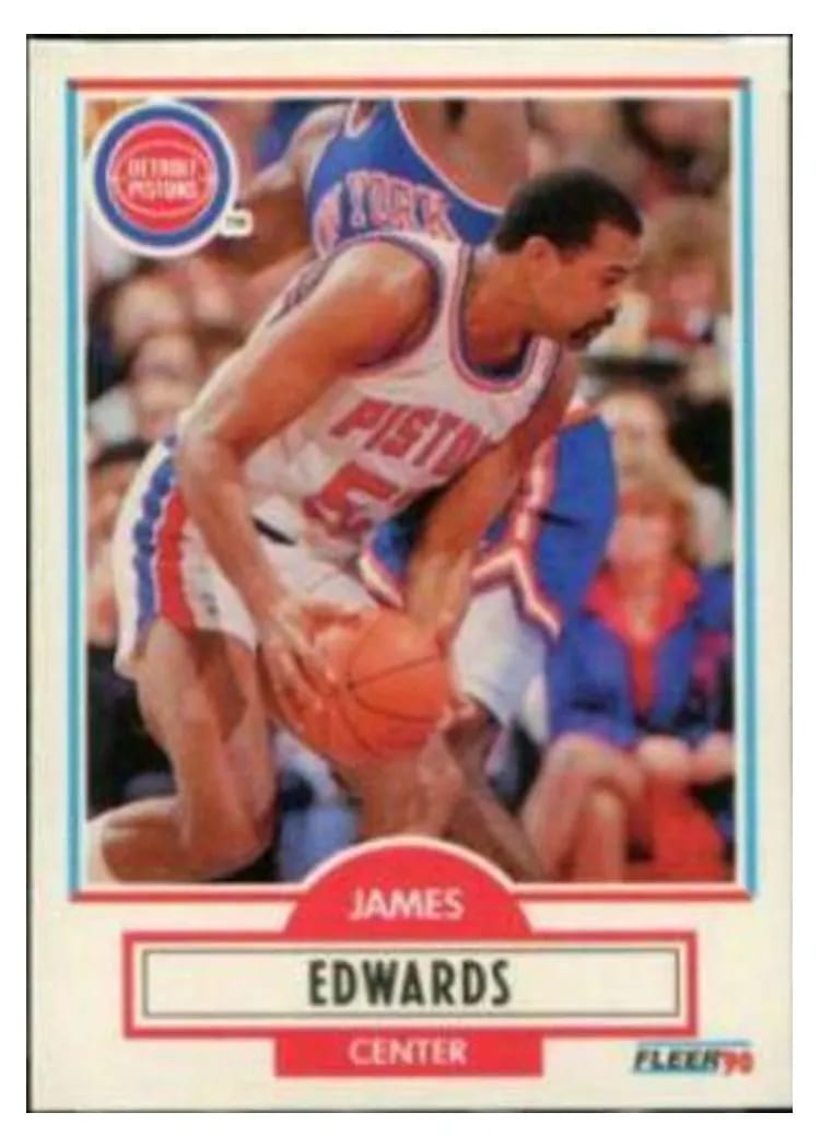1990 Fleer James Edwards #56 card