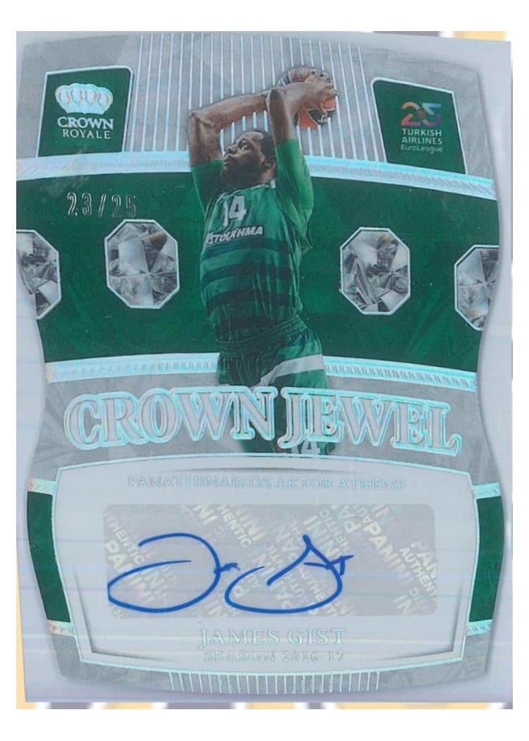 2024 Panini Crown Royale Euroleague Crown Jewel Signature James Gist #2 card