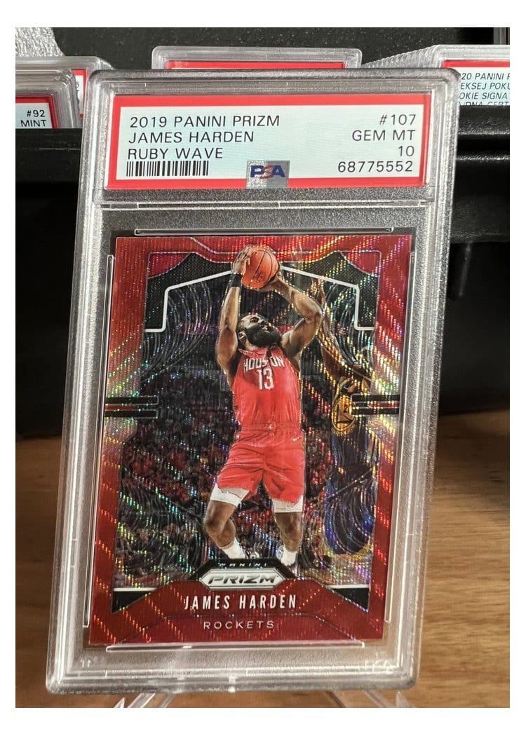 2019-20 Panini Prizm Base Set James Harden #107 card