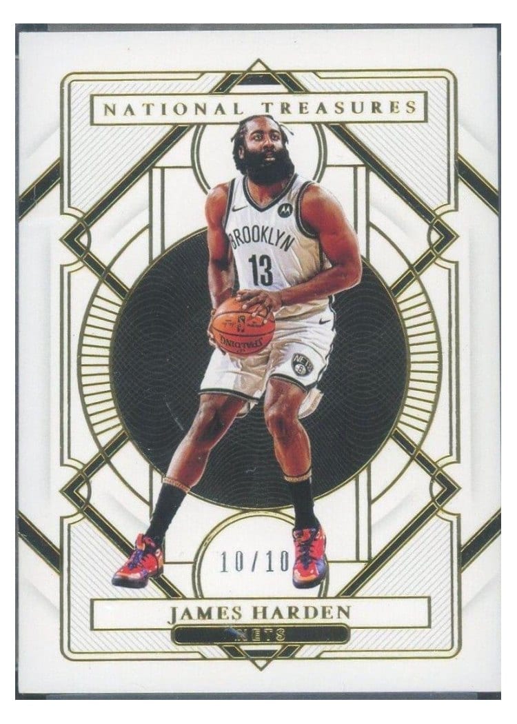 2020-21 Panini National Treasures Base Set James Harden #90 card