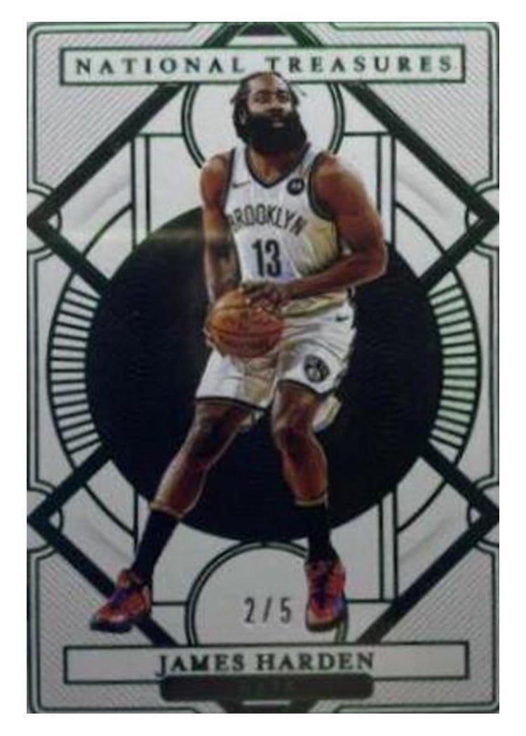 2020-21 Panini National Treasures Base Set James Harden #90 card