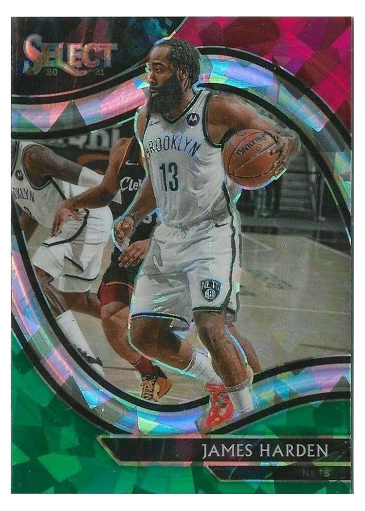2020-21 Panini Select Base Set James Harden Red White Green Ice #212 card