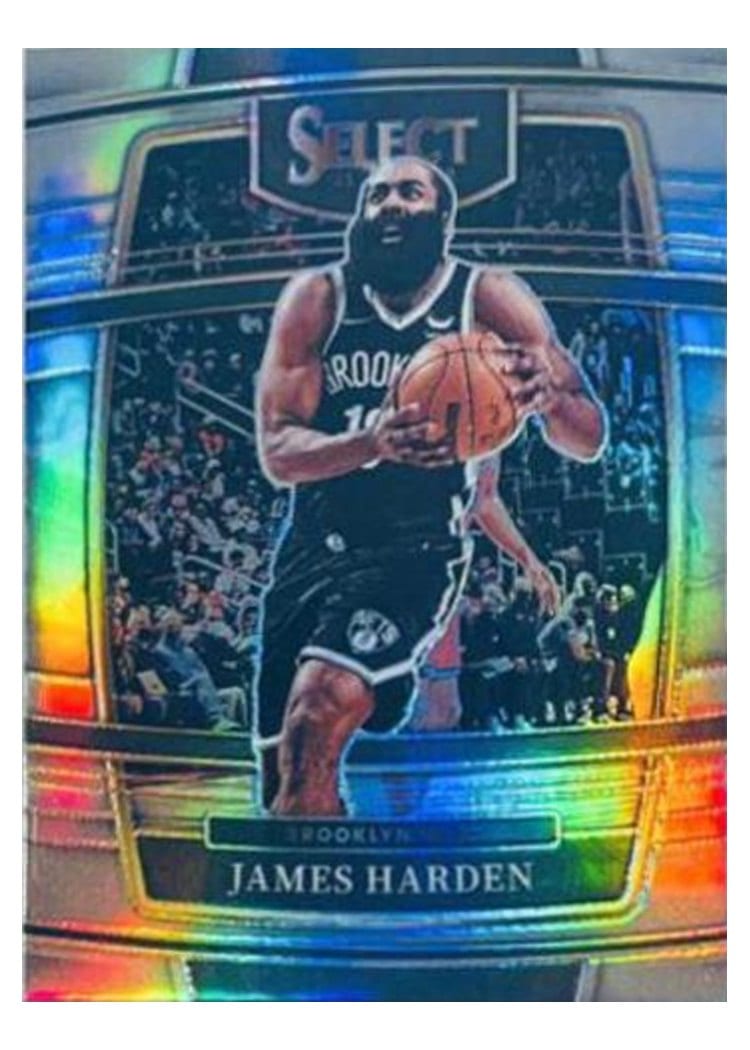 2021-22 Panini Select Base Set James Harden Silver Prizm #47 card