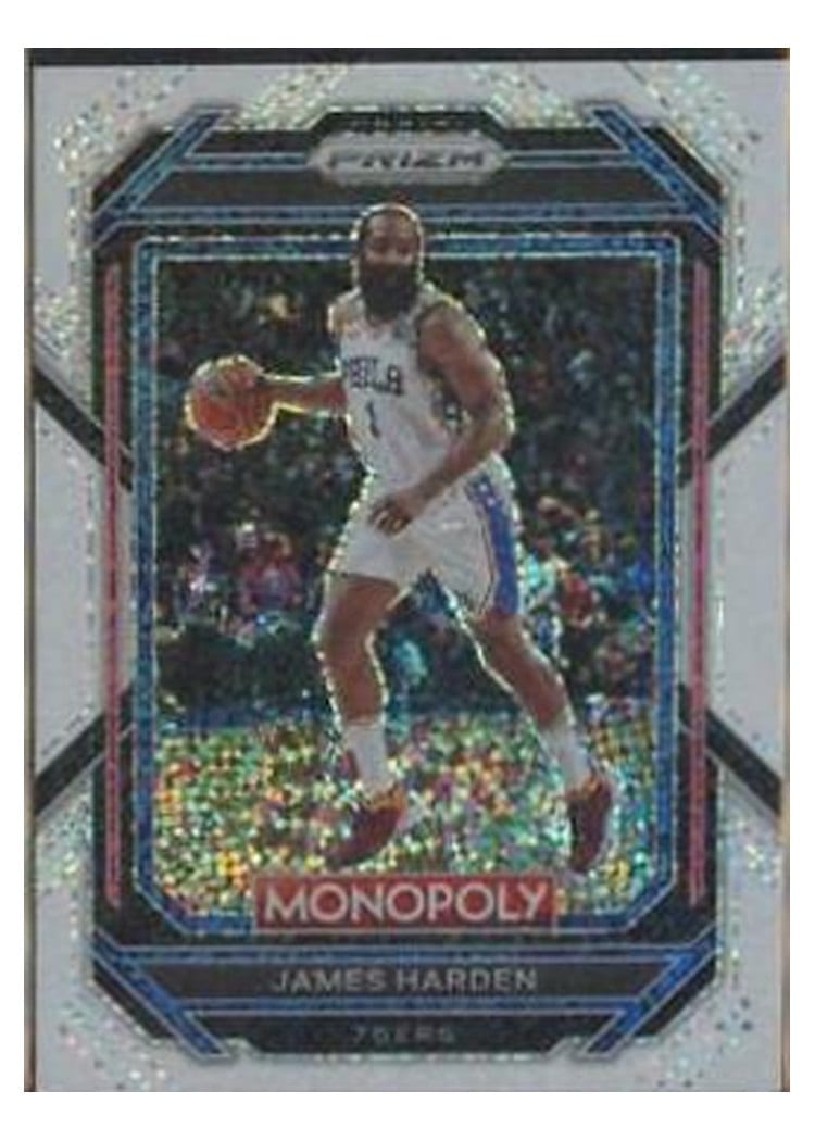 2022-23 Panini Prizm Base Set James Harden White Sparkle Prizm #35 card