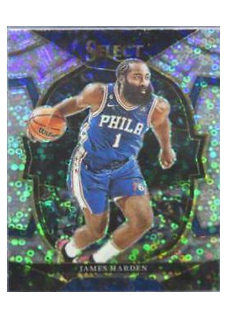 2022-23 Panini Select Base Set James Harden Disco Prizm #25 card