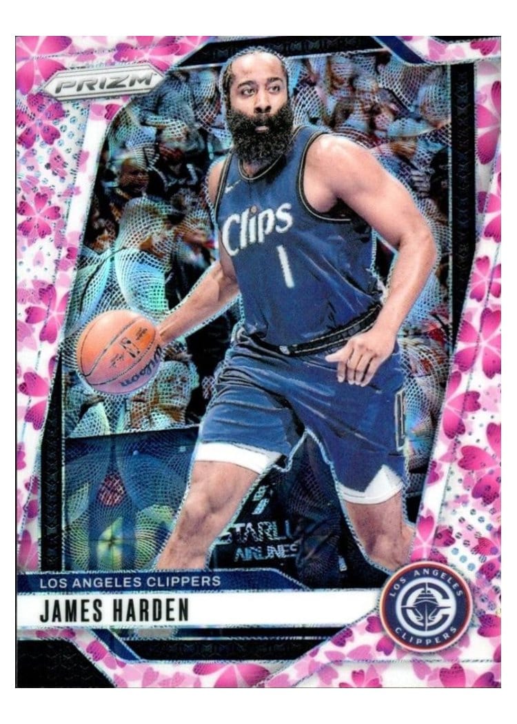 2024-25 Panini Prizm Base Set James Harden Choice Cherry Blossom #181 card