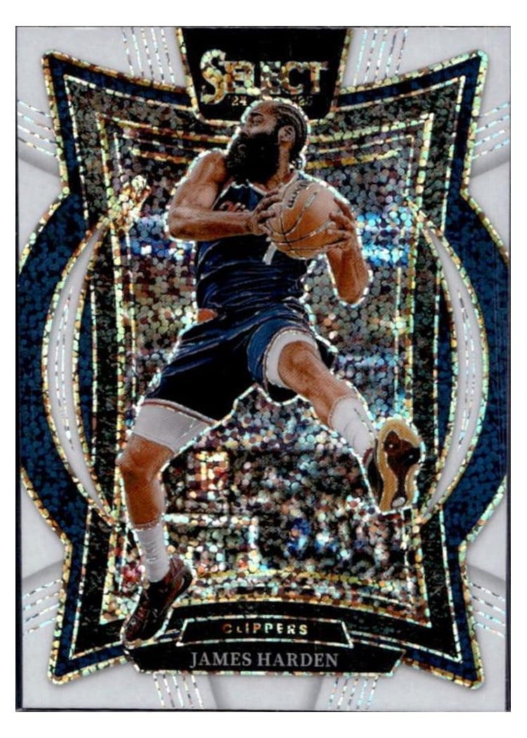 2024-25 Panini Select Base Set James Harden White Sparkle Prizm #57 card