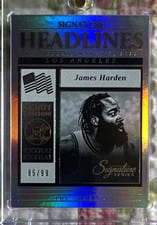 2025-26 Panini Signature Series Signature Headlines James Harden #22 card