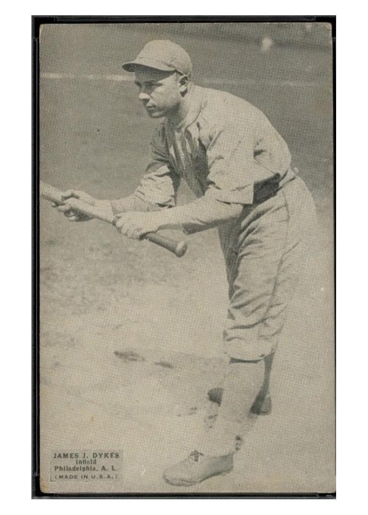 1925 Exhibits James J. Dykes card