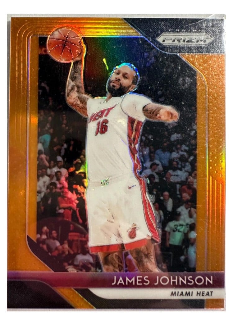 2018-19 Panini Prizm Base Set James Johnson Orange Prizm #186 card