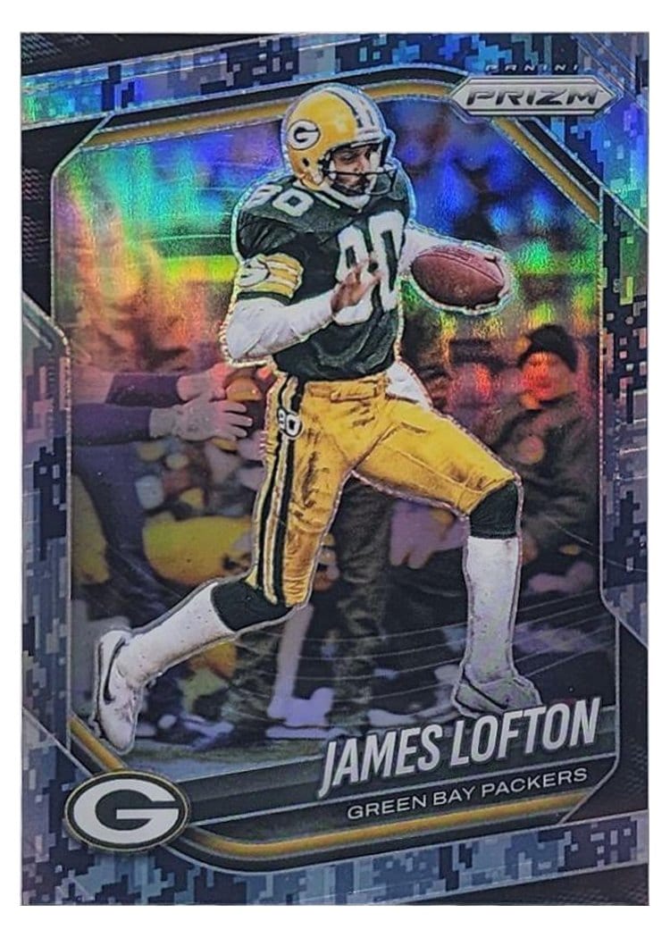 2025 Panini Prizm Base Set James Lofton Navy Camo #149 card