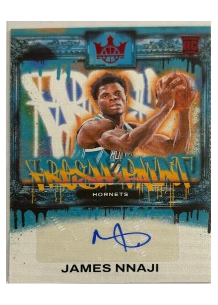 2023-24 Panini Court Kings Fresh Paint Autographs James Nnaji #FP-JNB card