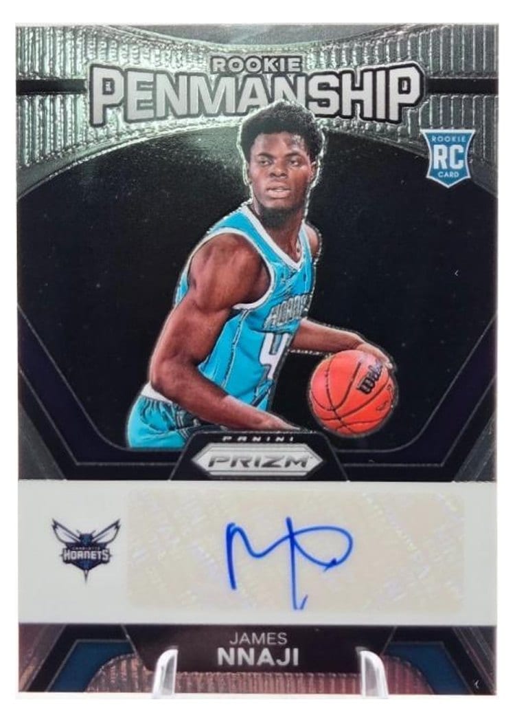 2023-24 Panini Prizm Rookie Penmanship James Nnaji #RP-NNJ card