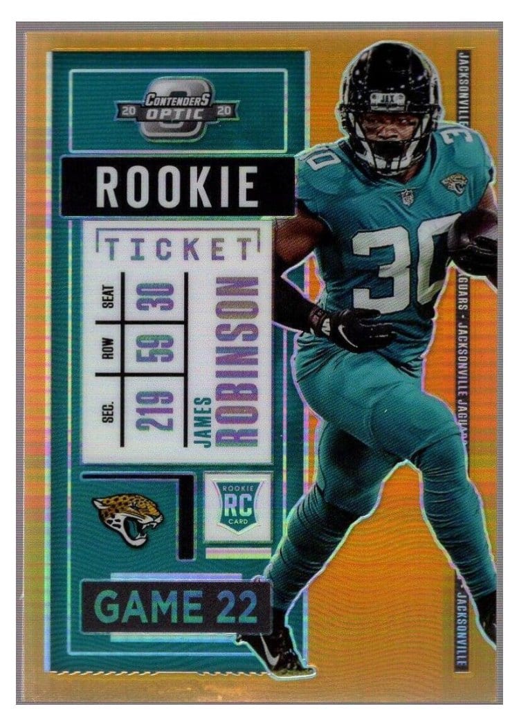 2020 Panini Contenders Optic Base Set James Robinson Orange #97 card