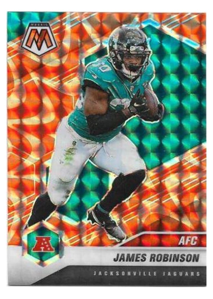 2021 Panini Mosaic Base Set James Robinson Reactive Orange Mosaic #232 card
