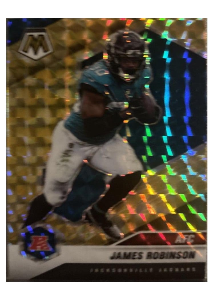 2021 Panini Mosaic Base Set James Robinson Reactive Yellow Mosaic #232 card