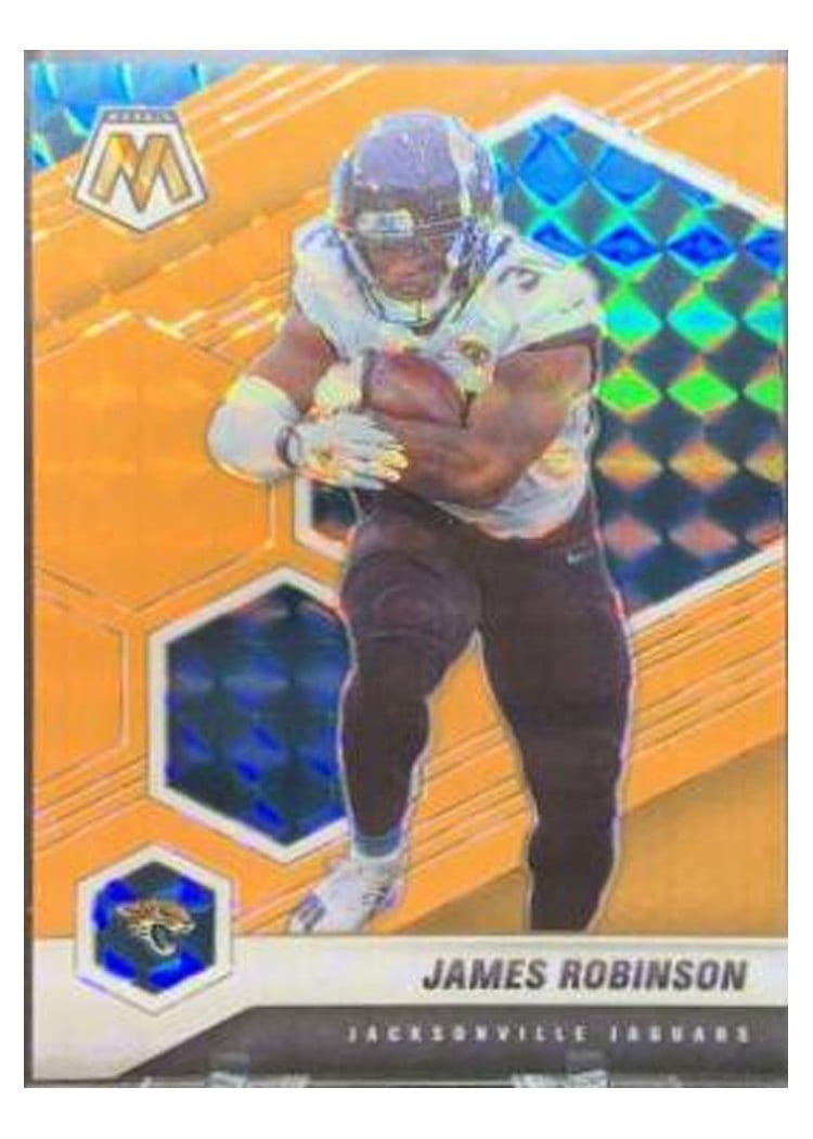 2021 Panini Mosaic Base Set James Robinson Orange Fluorescent #99 card