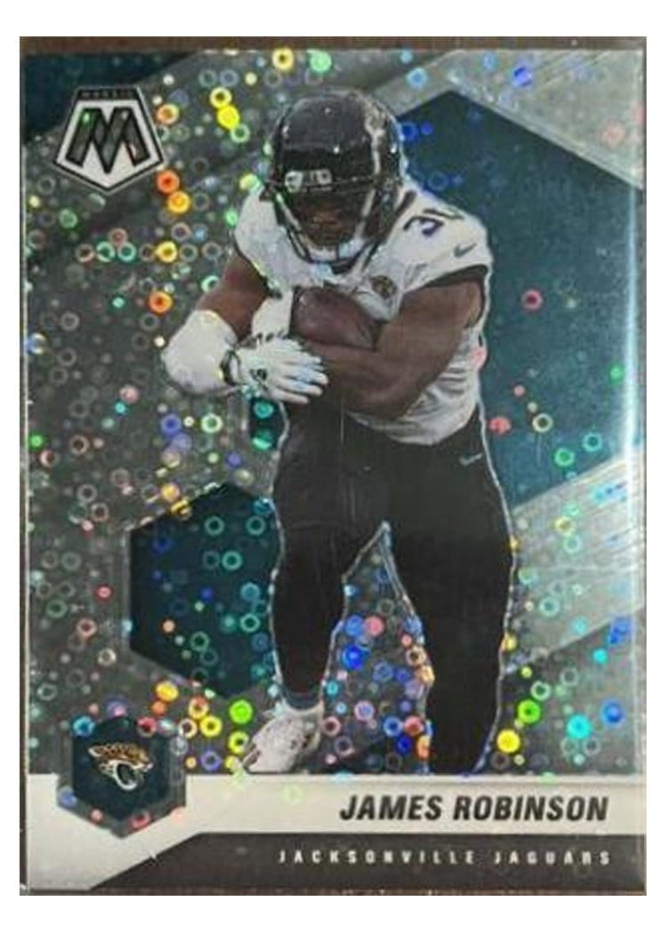 2021 Panini Mosaic Base Set James Robinson No Huddle Silver Mosaic #99 card