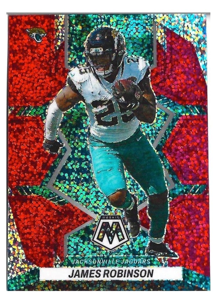 2022 Panini Mosaic Base Set James Robinson Red Sparkle #89 card