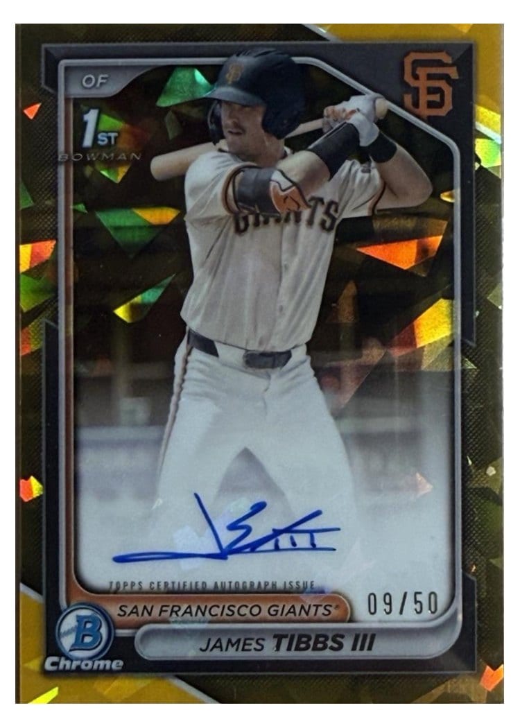 2024 Bowman Draft Chrome Prospect Autographs James Tibbs III #CPA-JT card
