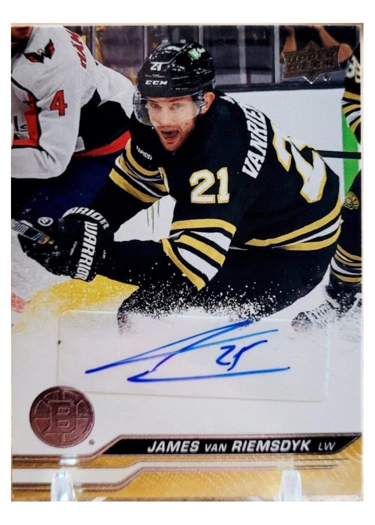 2023-24 Upper Deck Base Set James van Riemsdyk Snow Spray Auto Variation #511 card