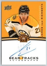 2023-24 Upper Deck Boston Bruins Centennial Bear Tracks Autographs James van Riemsdyk #BT-JV card