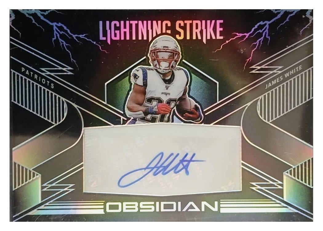 2020 Panini Obsidian Lightning Strike James White #LS24 card