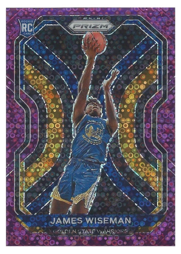 2020-21 Panini Prizm Base Set James Wiseman Purple Prizm #268 card