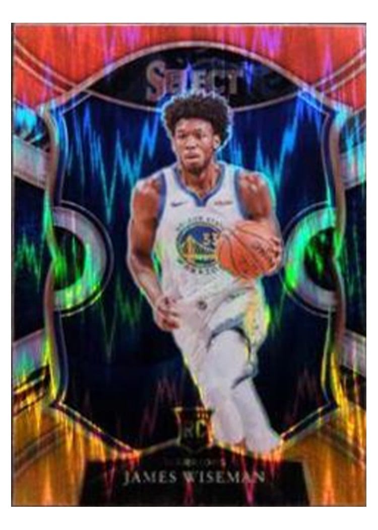 2020-21 Panini Select Base Set James Wiseman Red White Orange Flash #299 card