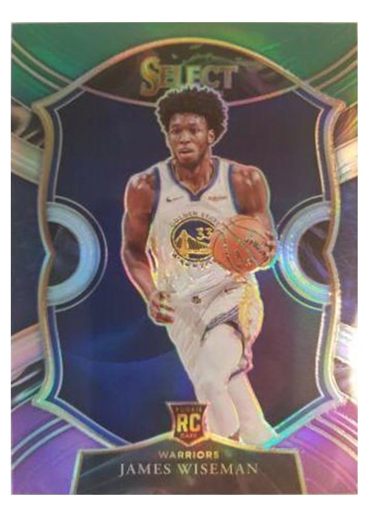 2020 Panini Select James Wiseman Green White Purple #62 card