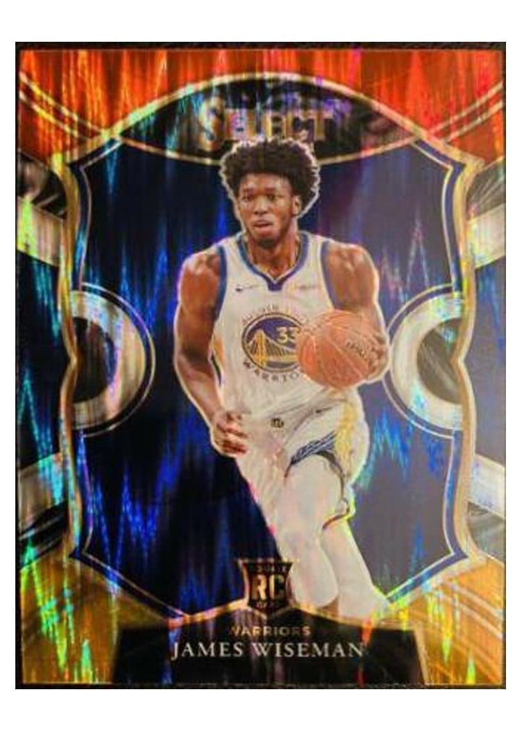 2020 Panini Select James Wiseman Red White Orange Flash #62 card
