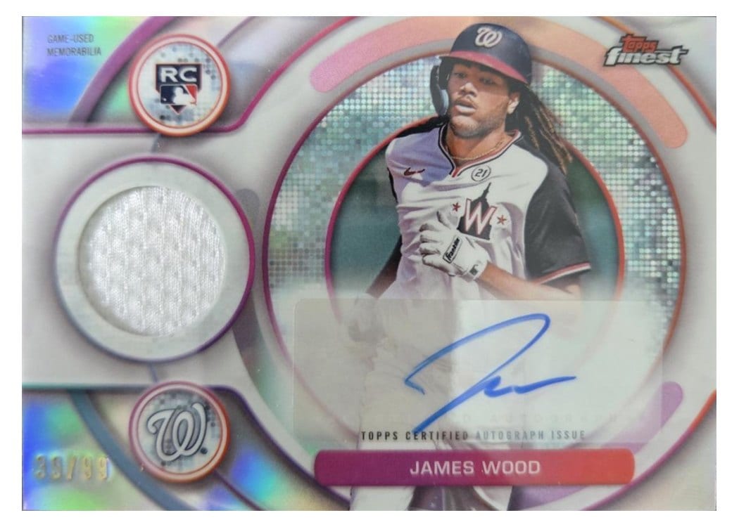 2025 Finest Rookie Autograph Relics James Wood #RAJR-JWO