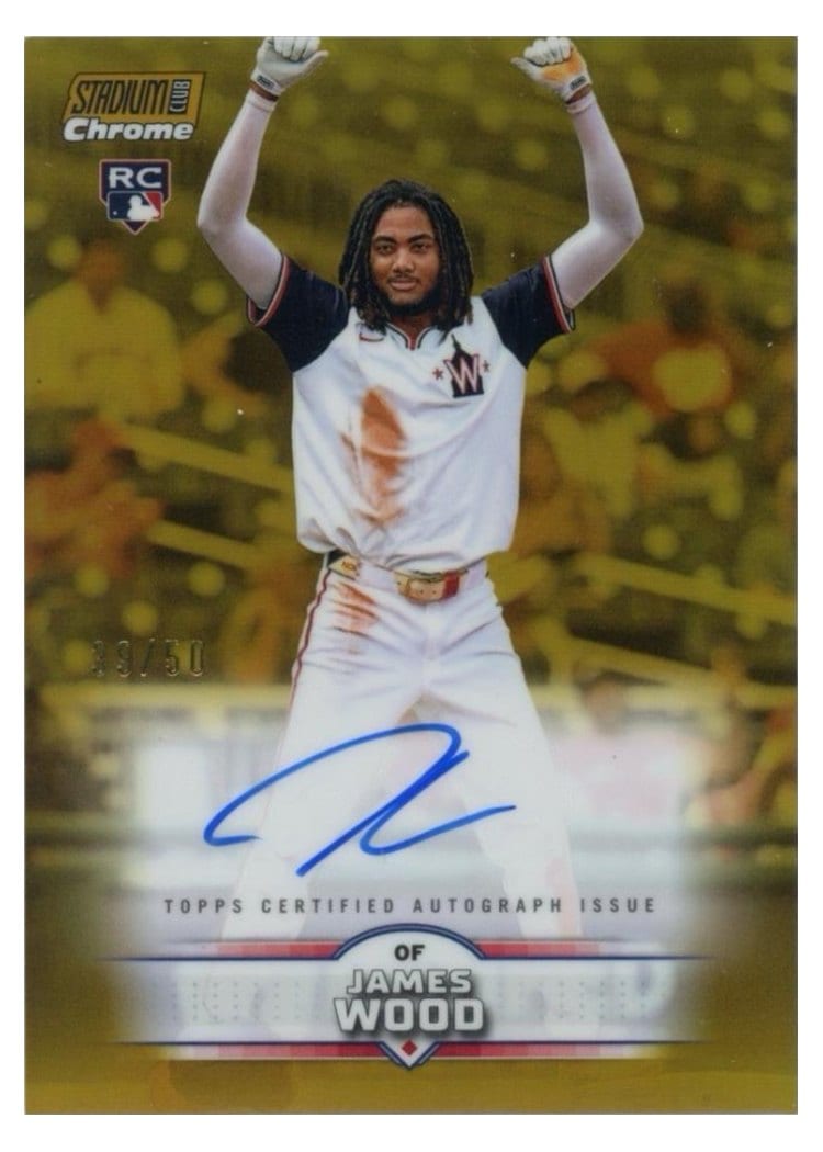 2025 Stadium Club Chrome Autographs James Wood #SCCA-JW card