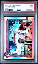 2025 Topps Chrome James Wood #132 card