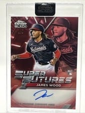 2025 Topps Chrome Black Super Futures Autographs James Wood #FSA-JW