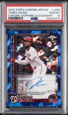 2025 Topps Chrome Update Sapphire Chrome Sapphire Autographs James Wood #USA-JWO