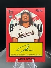 2025 Topps Heritage Wax Pack Autographs James Wood #WPA-JW card
