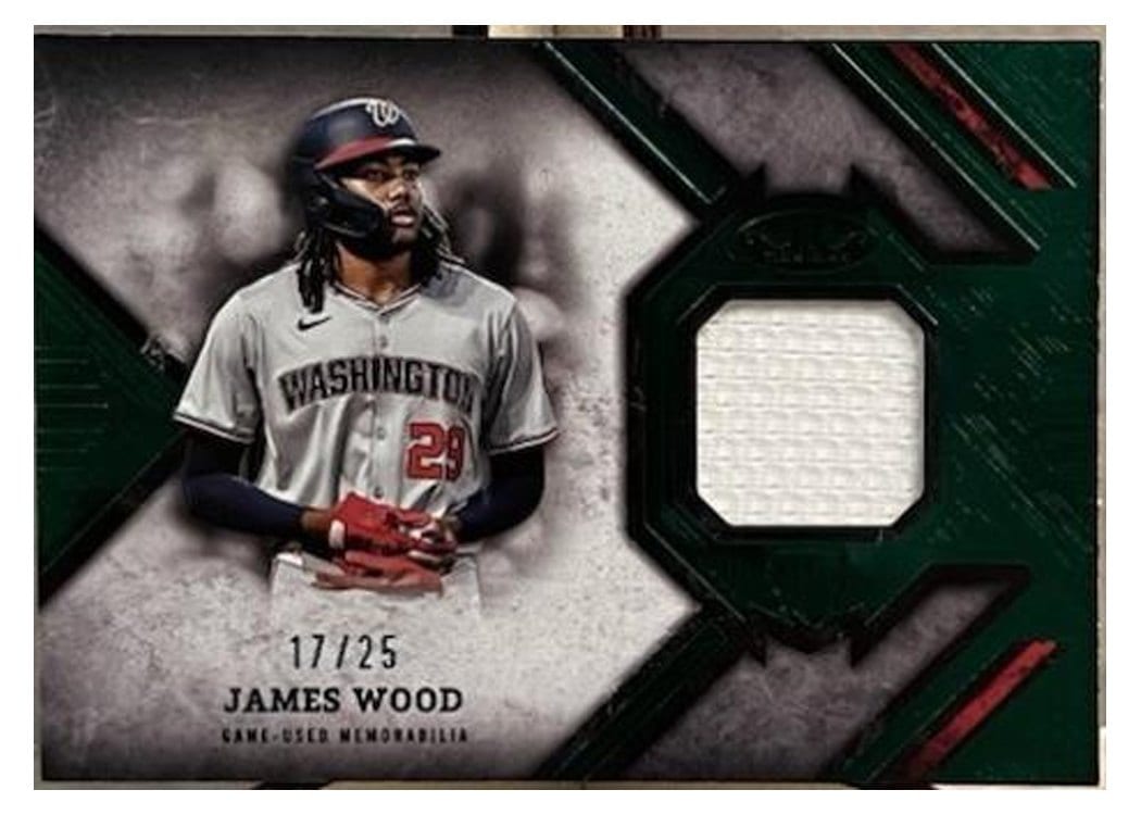2025 Topps Tier One Rookie Relics James Wood #RR-JW card