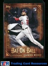 2025 Topps X Bob Ross: The Joy of Baseball Bat on Ball James Wood #BOB-4 card