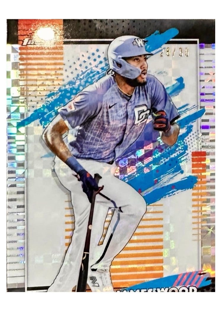 2026 Topps Finest James Wood White Refractor #164 card