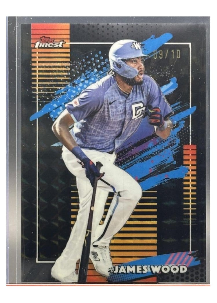 2026 Topps Finest James Wood Black Geometric Refractor #164 card