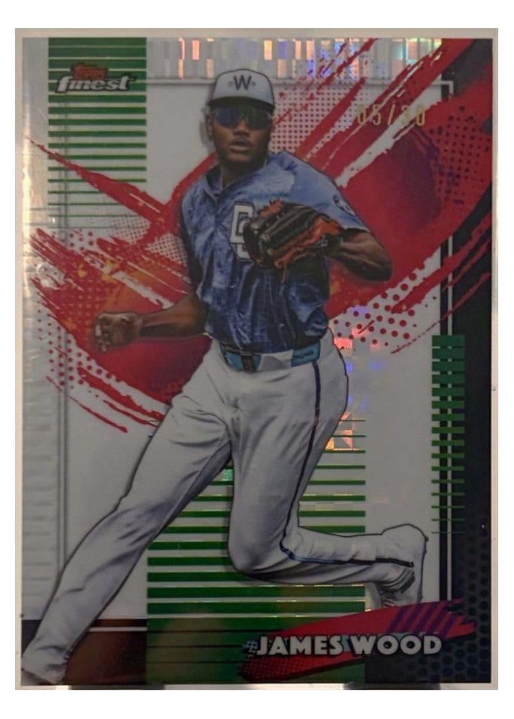 2026 Topps Finest James Wood White Mini Diamond Refractor #253 card