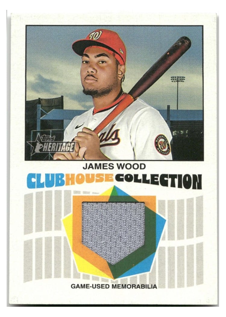 2026 Topps Heritage Clubhouse Collection Relics James Wood #CCR-JW card