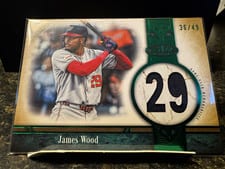2026 Topps Tier One Jersey Number Relics James Wood #JNR-JW card