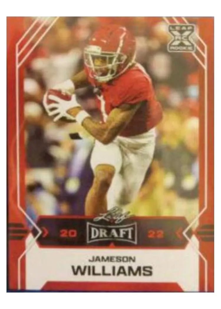 2022 Leaf Draft Jameson Williams #8 card