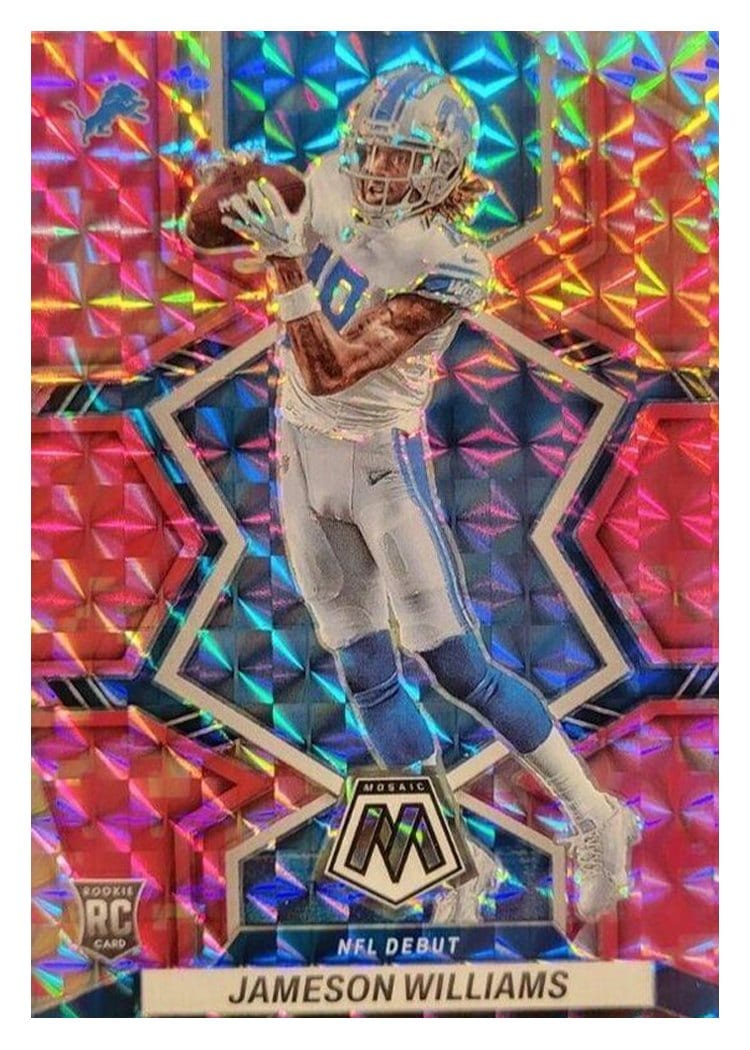 2022 Panini Mosaic Base Set Jameson Williams #278 card