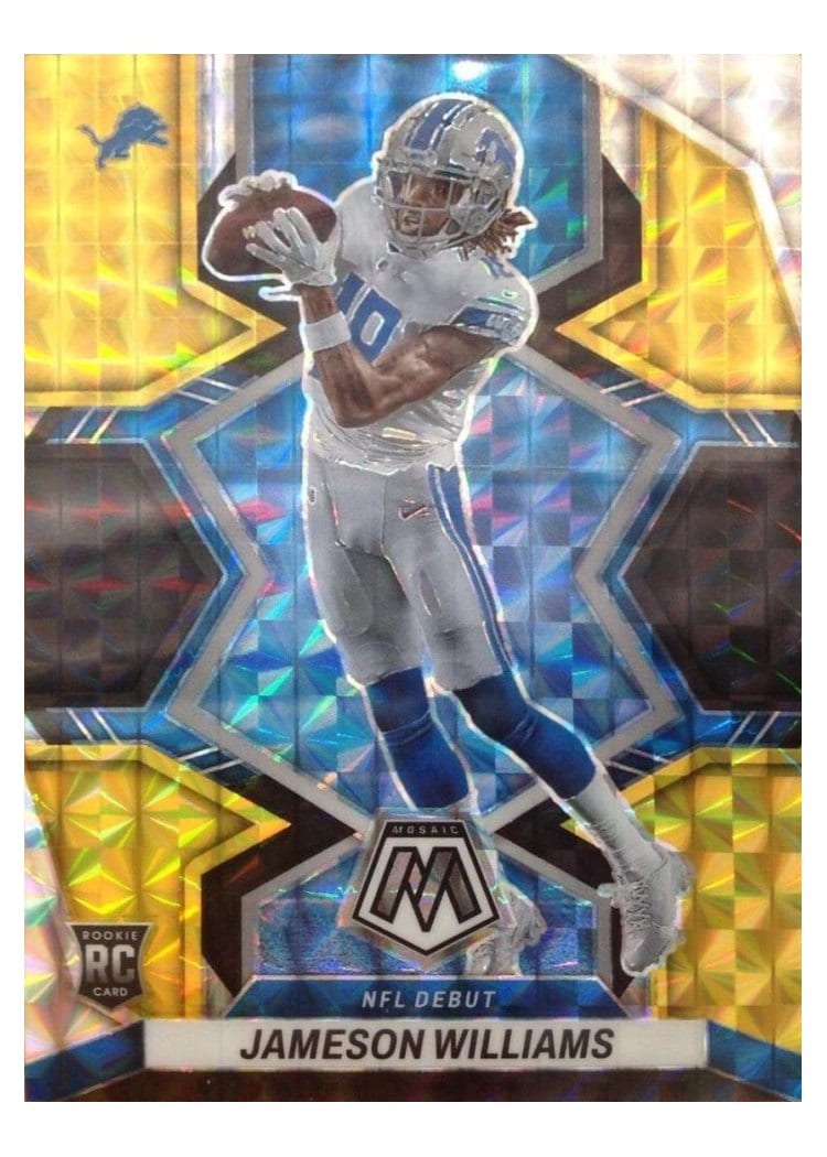 2022 Panini Mosaic Base Set Jameson Williams Choice Black Gold #278 card