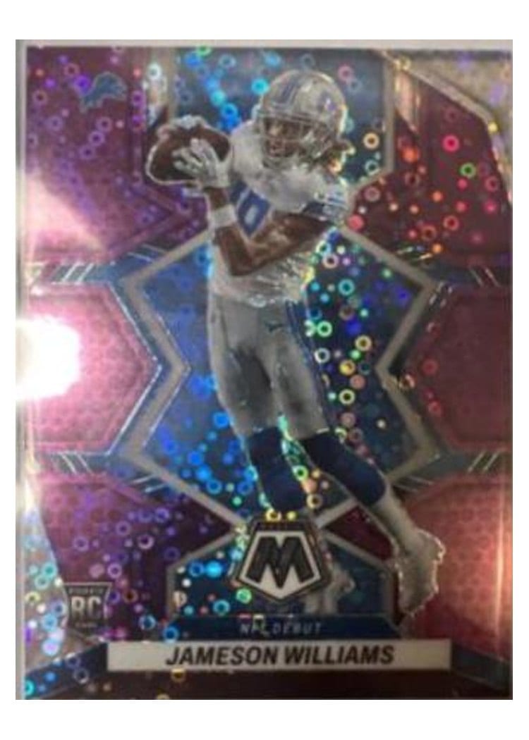 2022 Panini Mosaic Base Set Jameson Williams No Huddle Purple #278 card