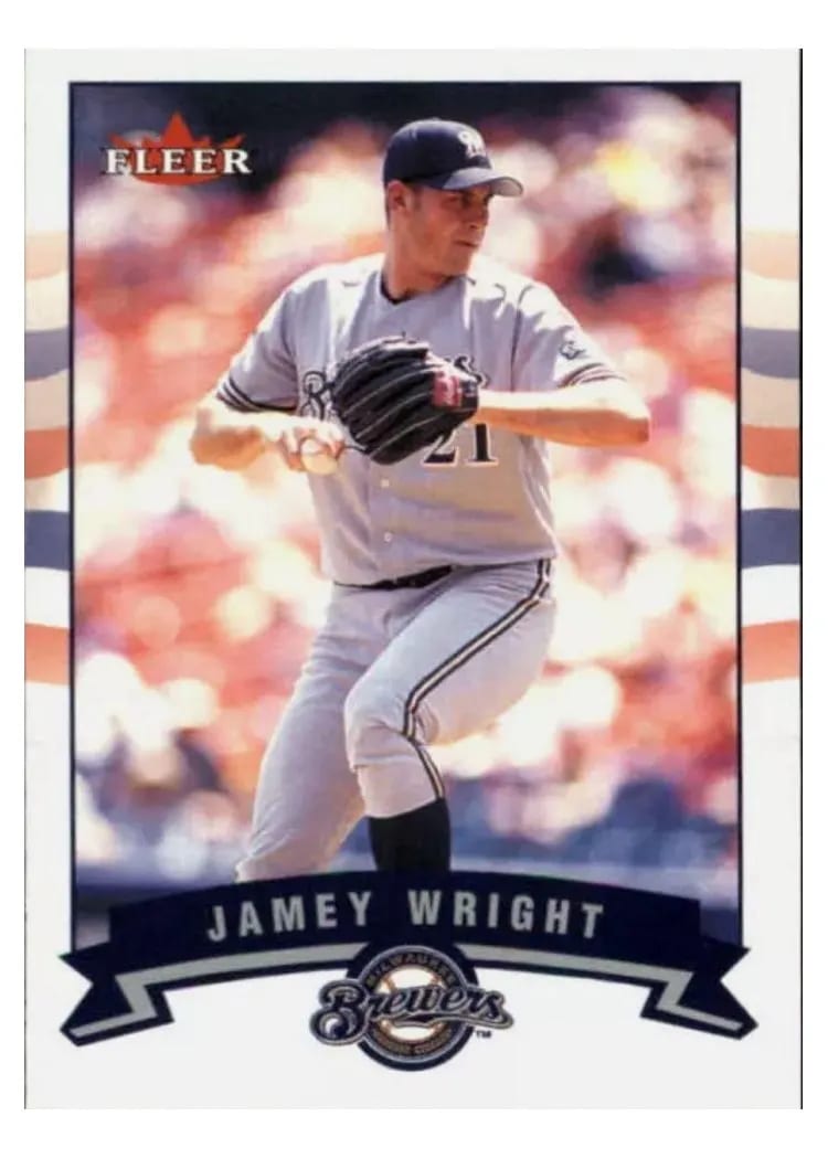 2002 Fleer Jamey Wright #36 card